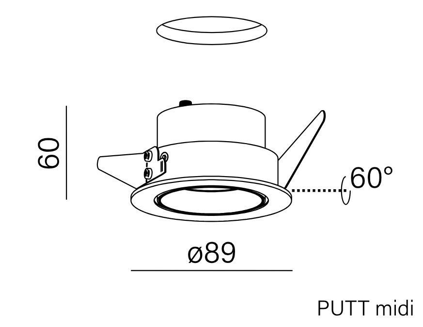 AQFORM LAMPA PODTYNKOWA 38042-M930-WW-00-13 PUTT MIDI MOVE LED M930 50°