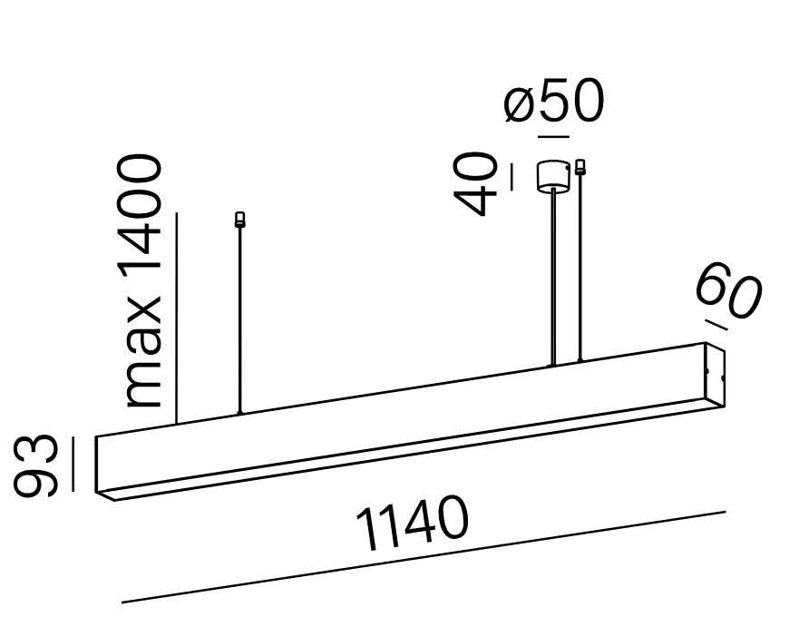 AQFORM LAMPA WISZĄCA 59815-M940-D5-00-12 SET TRU PRO 114 LED 4000K CZARNA