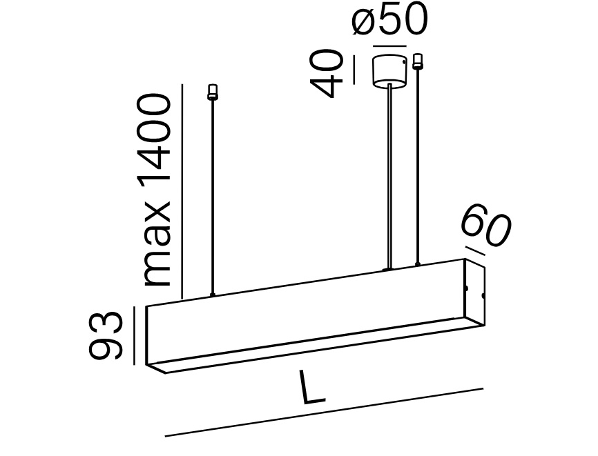 AQFORM LAMPA WISZĄCA 59815-M940-D5-00-12 SET TRU PRO 114 LED 4000K CZARNA