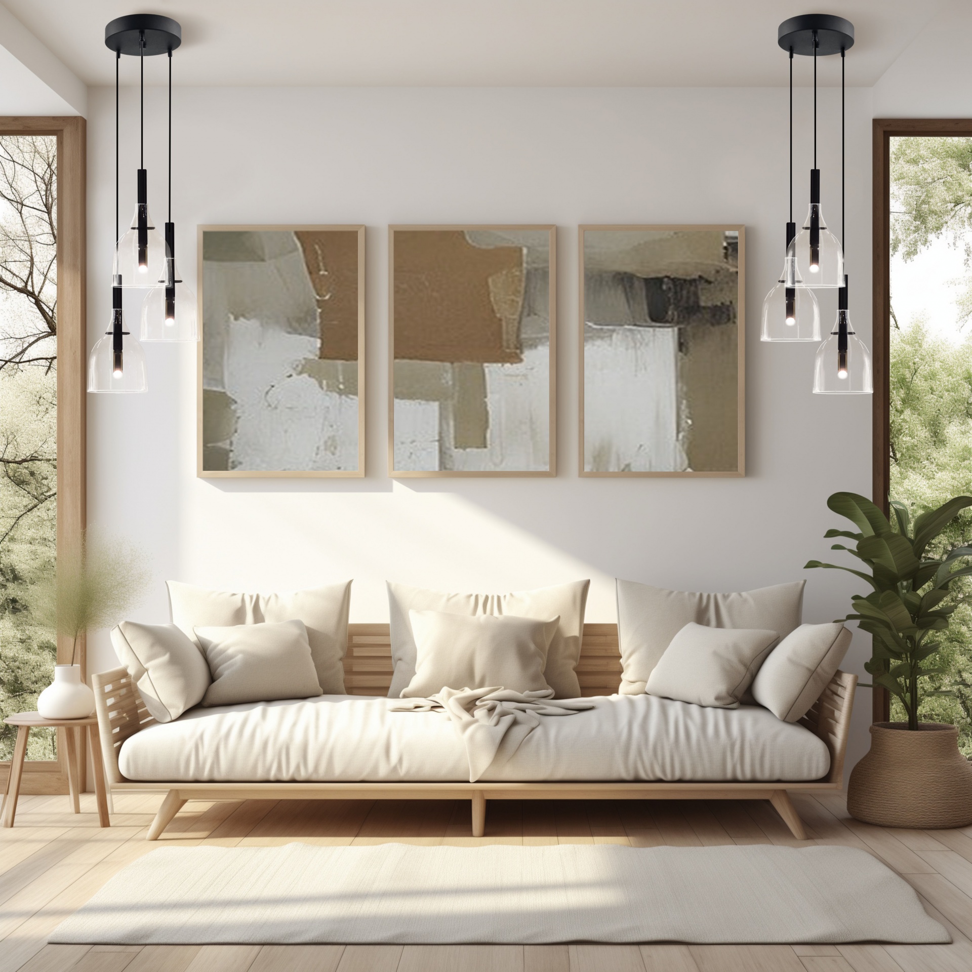 ANTIGO LAMPA WISZĄCA 5095 BOTOR 1 CZARNA