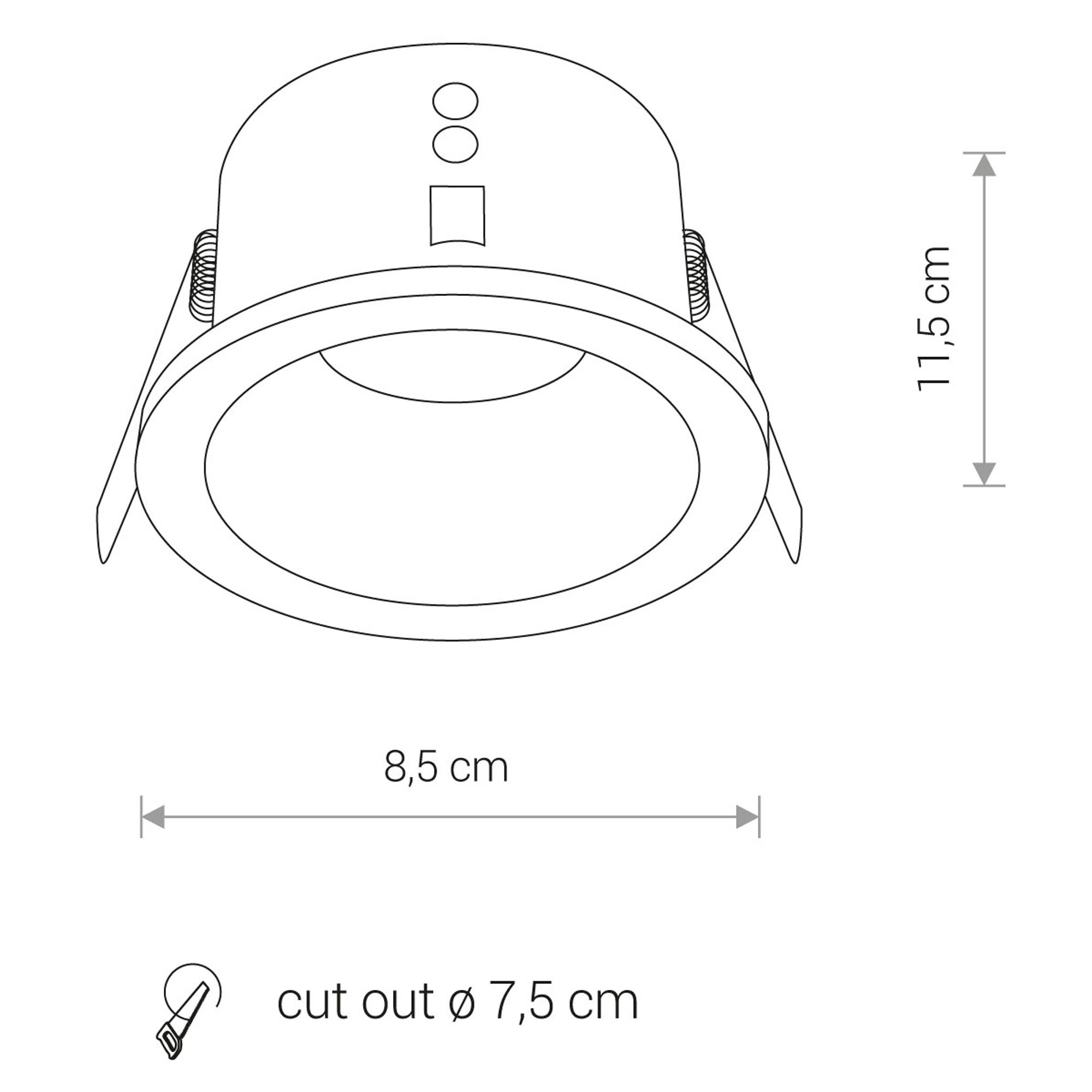 NOWODVORSKI LAMPA ŁAZIENKOWA PODTYNKOWA 8366 CHARLIE IP54 BIAŁA