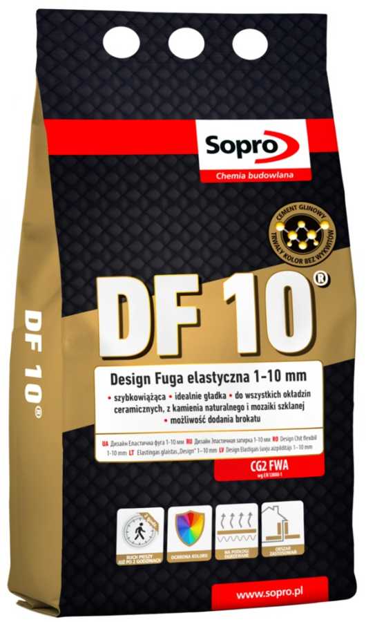 SOPRO DF10 FUGA , KOLOR SREBRNO-SZARY 17 , 2 KG