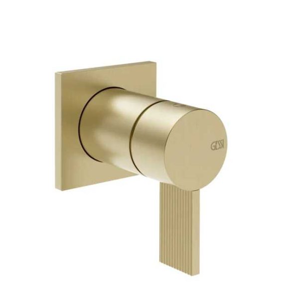 GESSI INVERSO RIGATO 73519727 BATERIA PRYSZNICOWA PODTYNKOWA , BRASS BRUSHED PVD