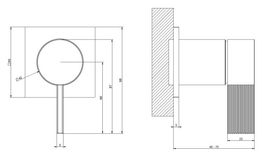 GESSI INVERSO RIGATO 73519727 BATERIA PRYSZNICOWA PODTYNKOWA , BRASS BRUSHED PVD