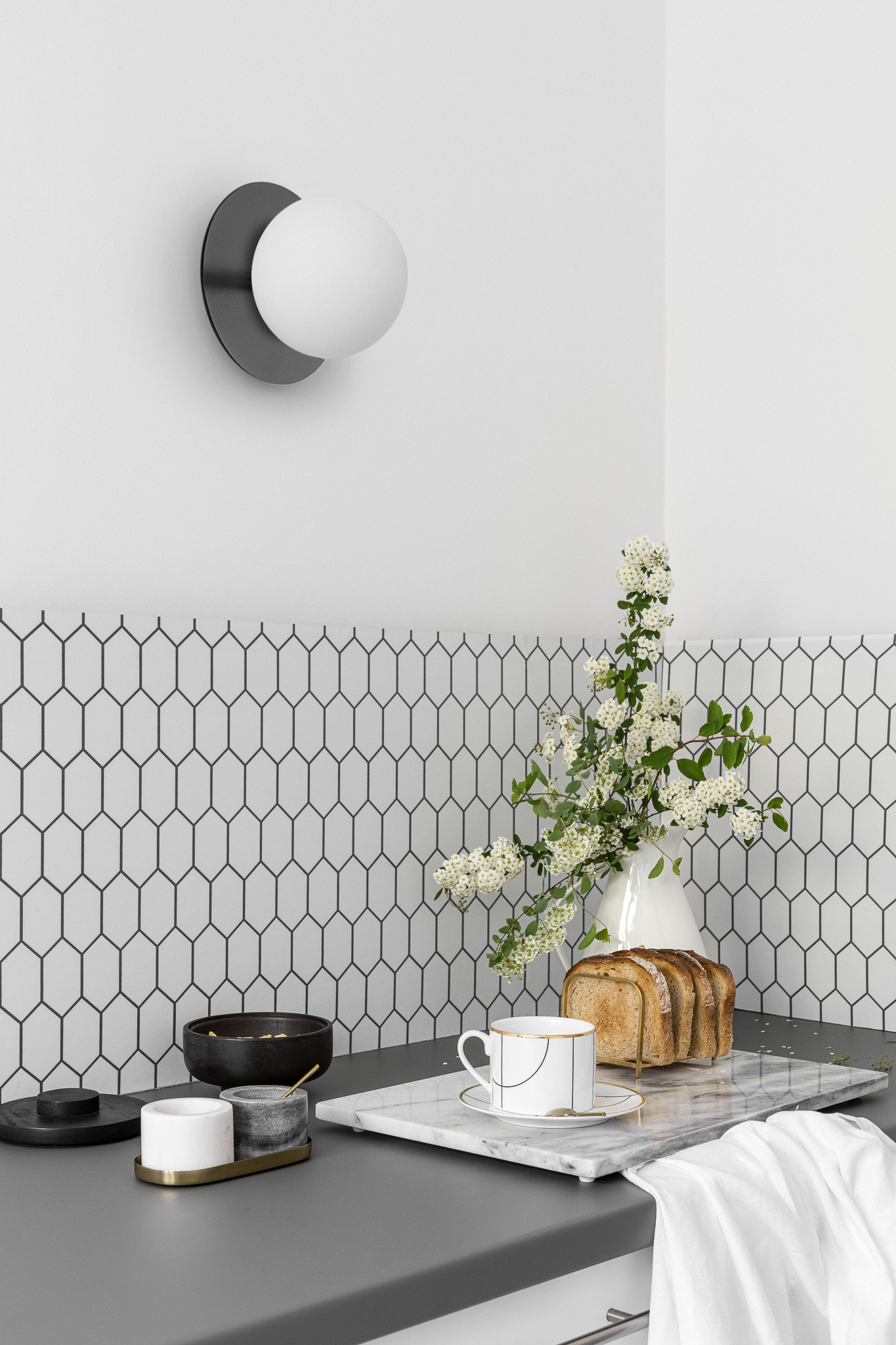 UMMO KINKIET ŁAZIENKOWY B2A120S0 BORRA A&nbsp;CZARNY IP44