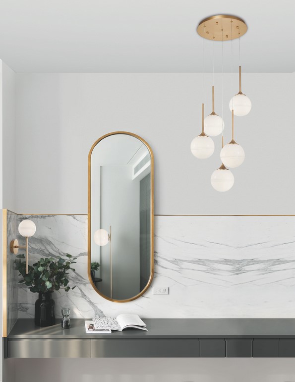 NOVA LUCE KINKIET 9960617 CANTONA 1xG9 BRASS GOLD