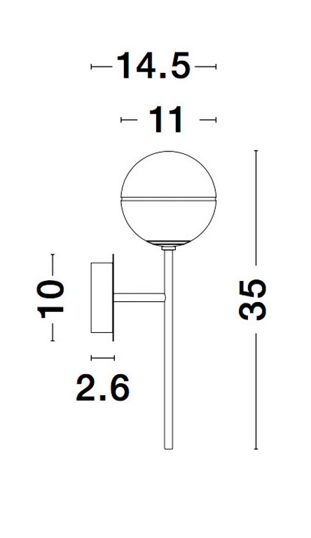 NOVA LUCE KINKIET 9960617 CANTONA 1xG9 BRASS GOLD