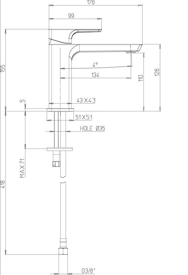 VILLEROY&BOCH SUBWAY 3.0 TVW11200300076 BATERIA UMYWALKOWA , BRUSHED GOLD