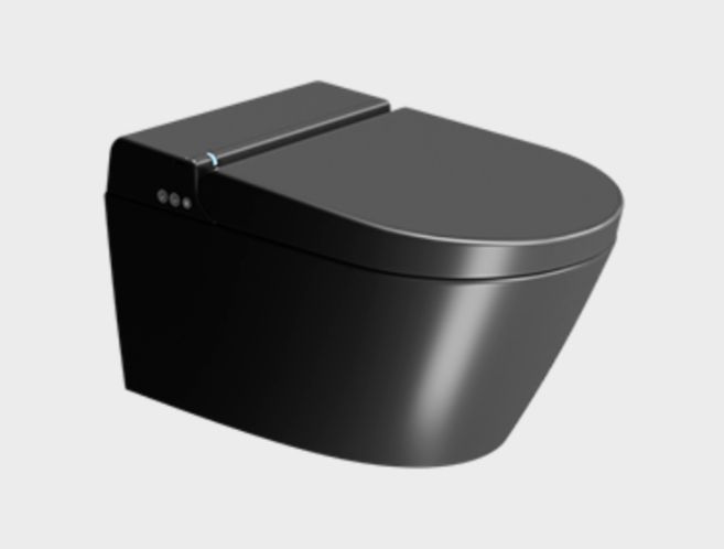 GSI VCLEAN MISA WC Z DESKĄ MYJĄCĄ 7418K26, 59×38 CM, ARDESIA (CZARNY MAT)