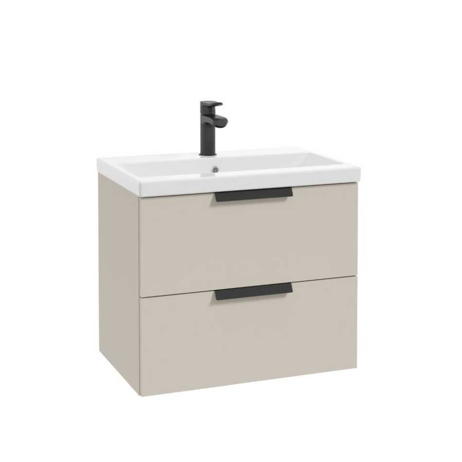 DEFRA FARO ZESTAW SZAFKA WISZĄCA 60X40 KASZMIR MAT + UMYWALKA GO&nbsp;+ UCHWYTY JO