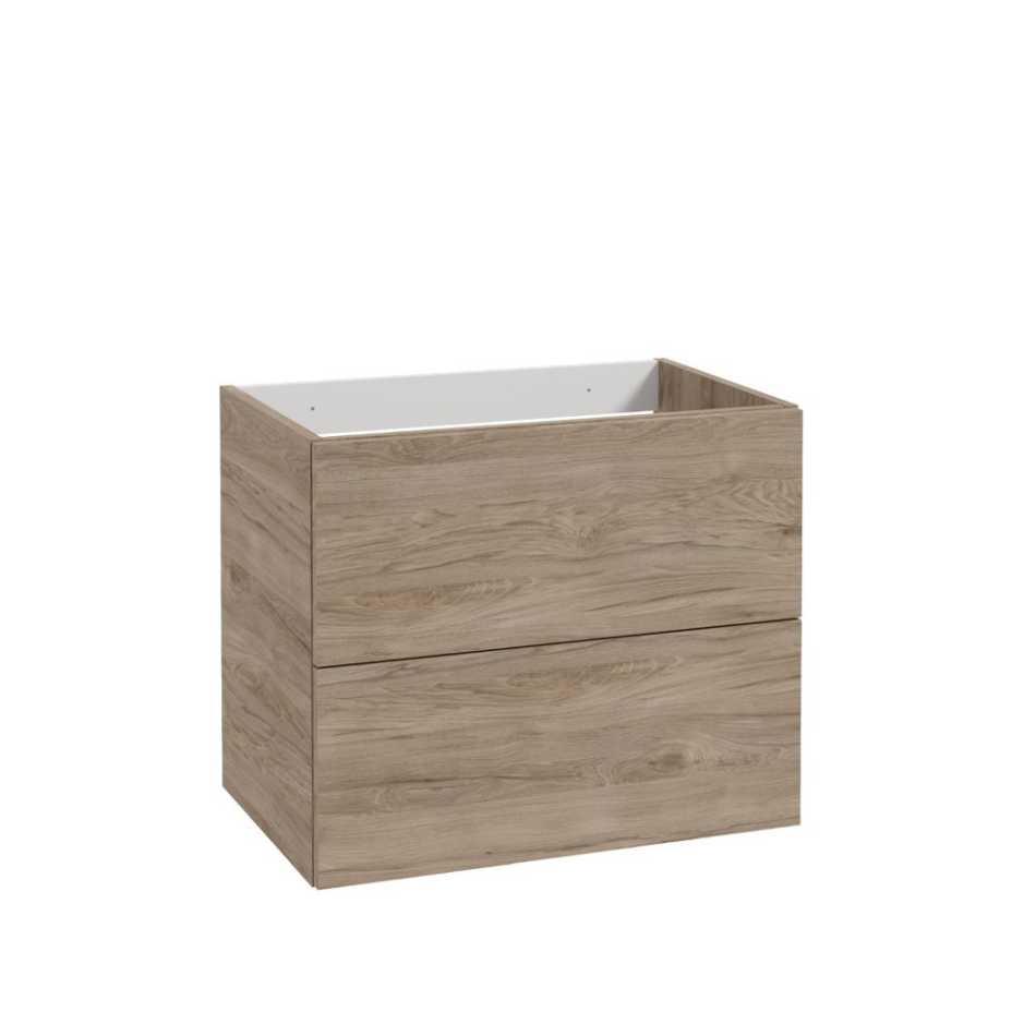 DEFRA FARO ZESTAW SZAFKA WISZĄCA 60X40 ORZECH ROCKFORD + UMYWALKA GO&nbsp;+ UCHWYTY JO