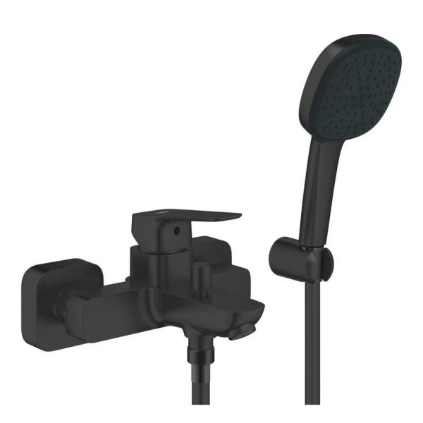 GROHE CUBEO 1018142430 BATERIA WANNOWA Z&nbsp;ZESTAWEM PRYSZNICOWYM TEMPESTA CUBE 110 , MATTE BLACK