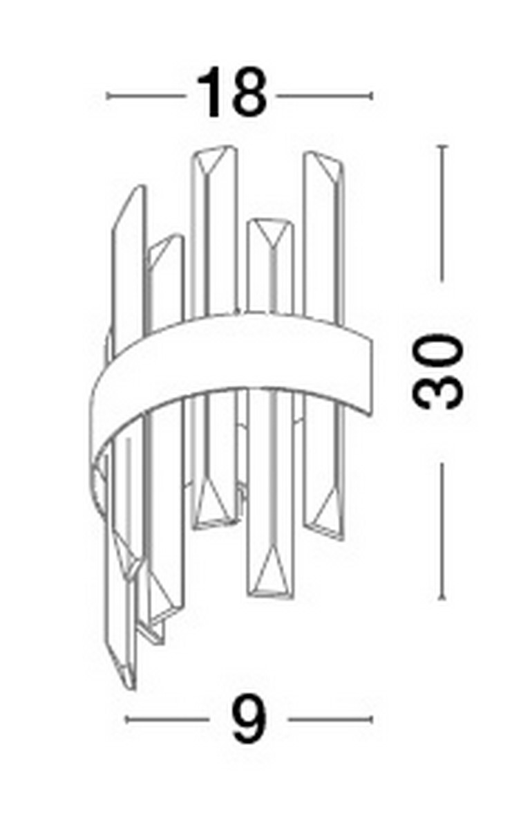 NOVA LUCE KINKIET 9695220 CROWN GOLD