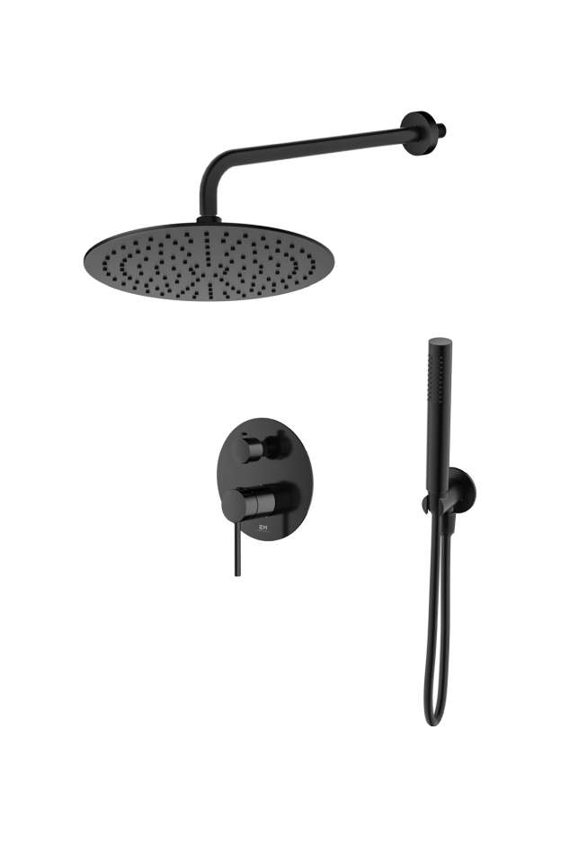 EMPORIA FLY 15-BM ZESTAW PRYSZNICOWY PODTYNKOWY , CZARNY MAT