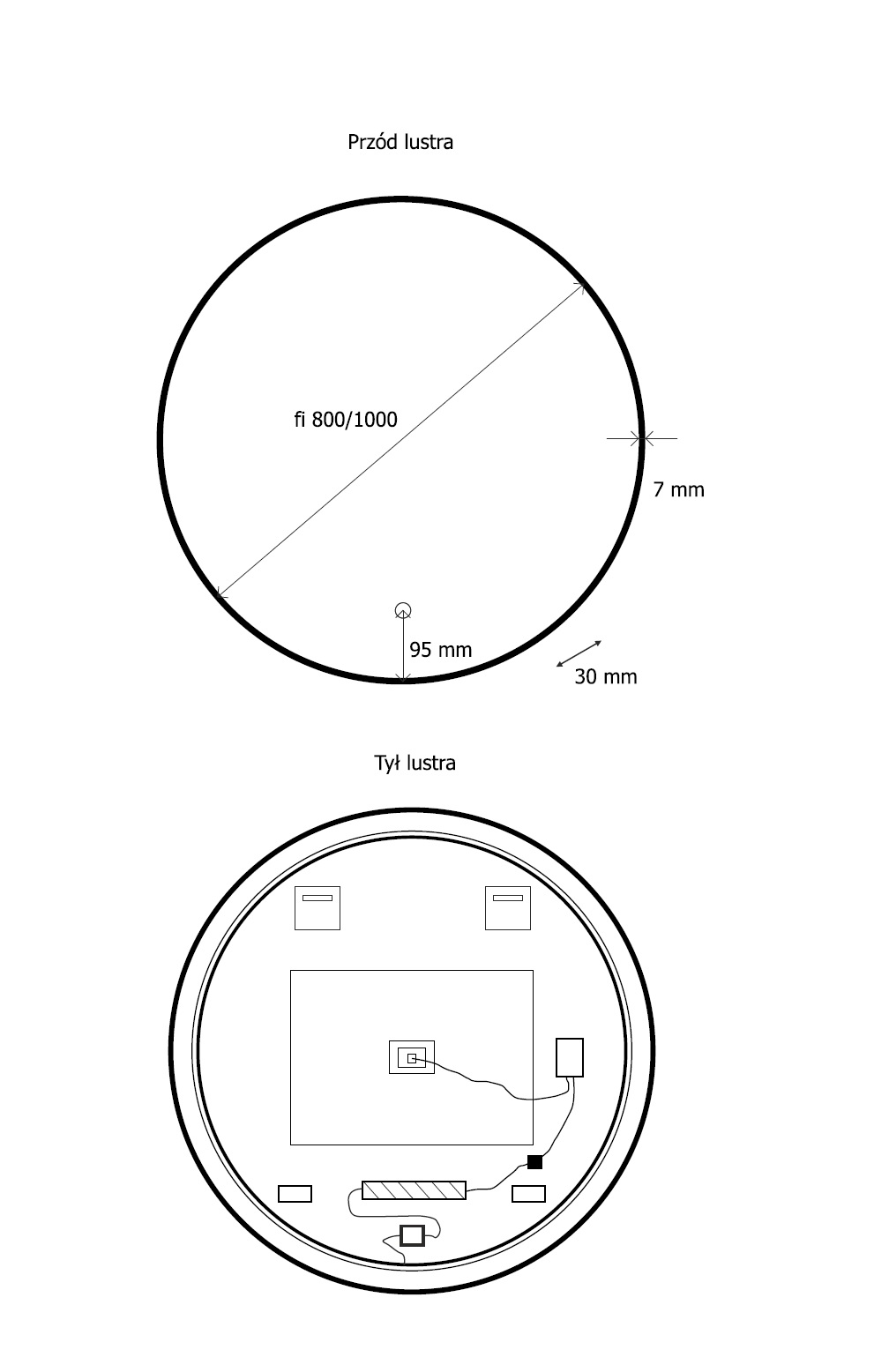 EMPORIA LEO 800-MB-LED-NEW LUSTRO Ø 80 CM&nbsp;, RAMA ALUMINIUM , CZARNY MAT