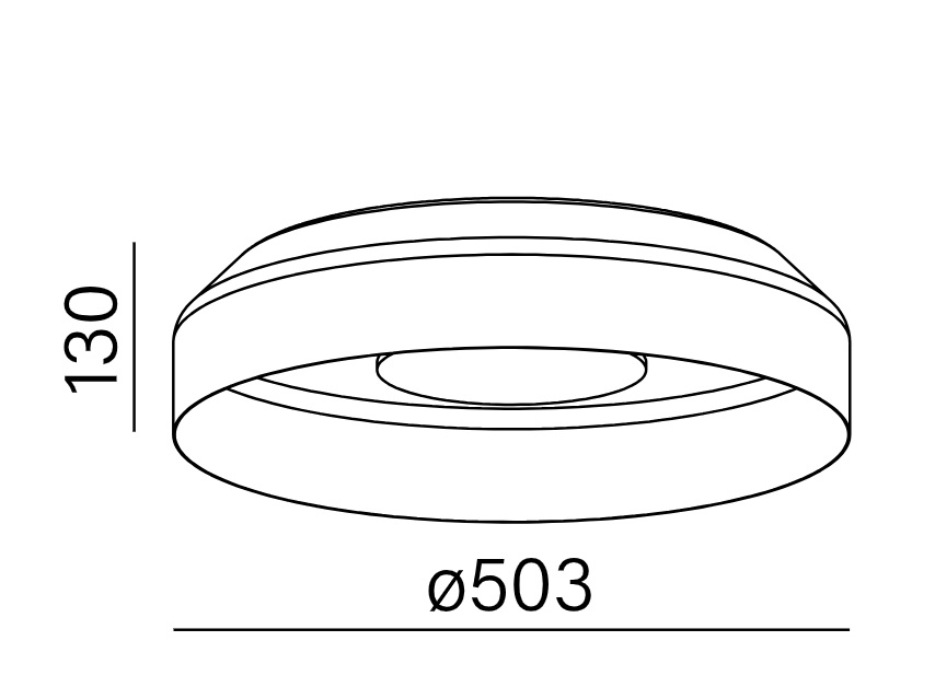 AQFORM PLAFON 47027-M930-DW-PH-12 MAXI RING DOT LED M930 CZARNY+BIAŁY