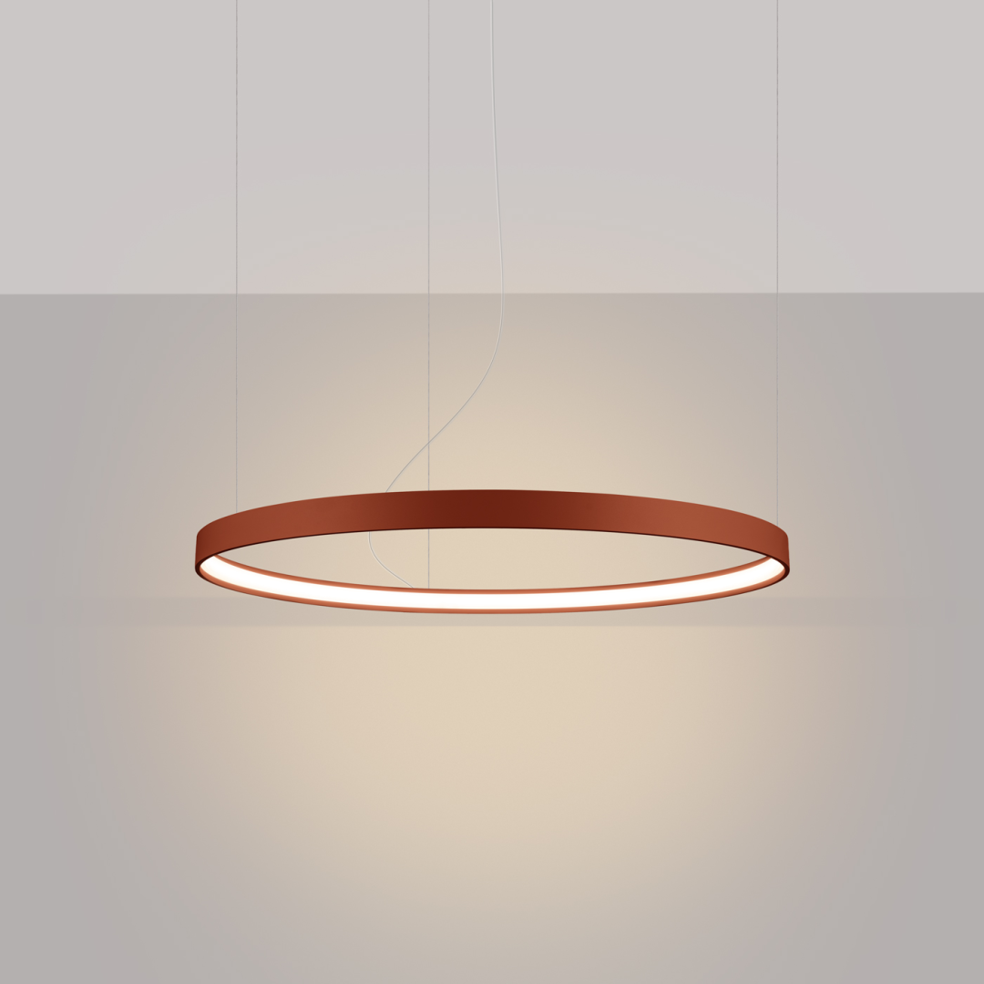 THORO LAMPA WISZĄCA TH.396 RIO 78cm 3000K KOLOR OCHRA CZERWONA