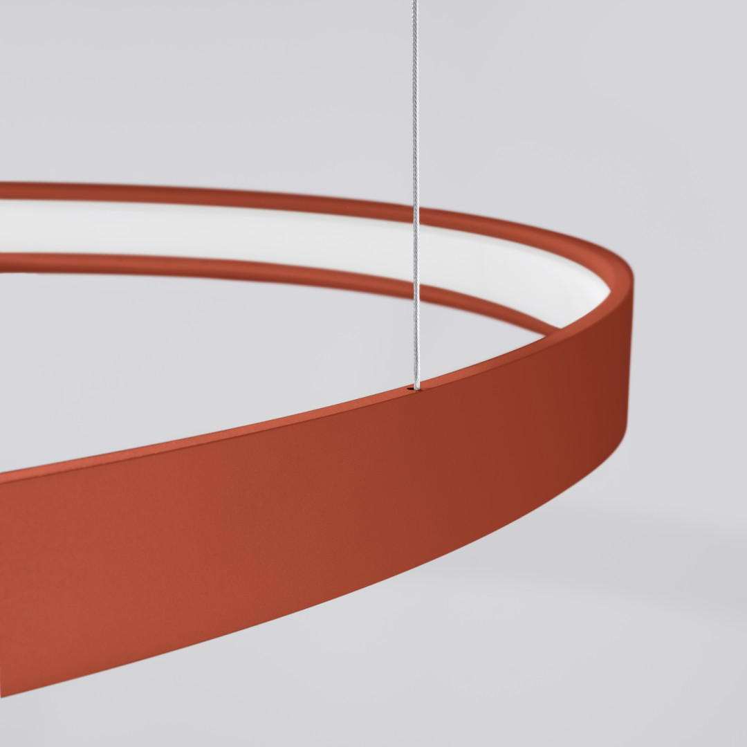 THORO LAMPA WISZĄCA TH.396 RIO 78cm 3000K KOLOR OCHRA CZERWONA