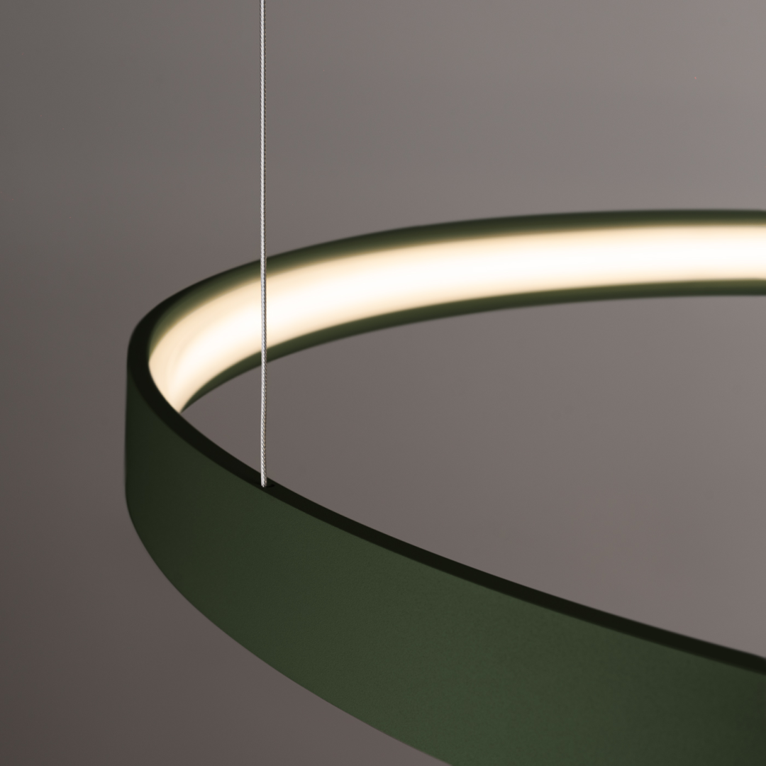 THORO LAMPA WISZĄCA TH.374 RIO 78cm 3000K 4370lm ZIELONA OLIWKA