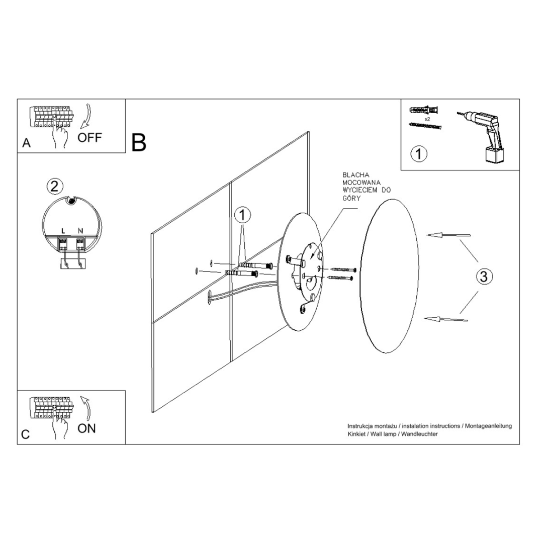 THORO KINKIET TH.471 BORGEN LED 30cm 3000K BEŻOWY