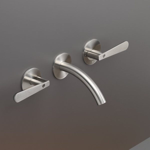 CEA DESIGN LUTEZIA LTZ01S BATERIA UMYWALKOWA PODTYNKOWA 3-OTWOROWA , WYLEWKA 125MM , STAL NIERDZEWNA SATYNA