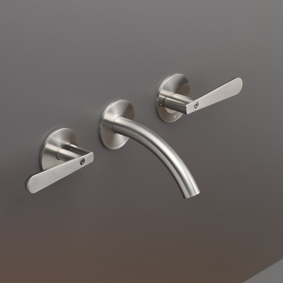 CEA DESIGN LUTEZIA LTZ01S BATERIA UMYWALKOWA PODTYNKOWA 3-OTWOROWA , WYLEWKA 125MM , STAL NIERDZEWNA SATYNA