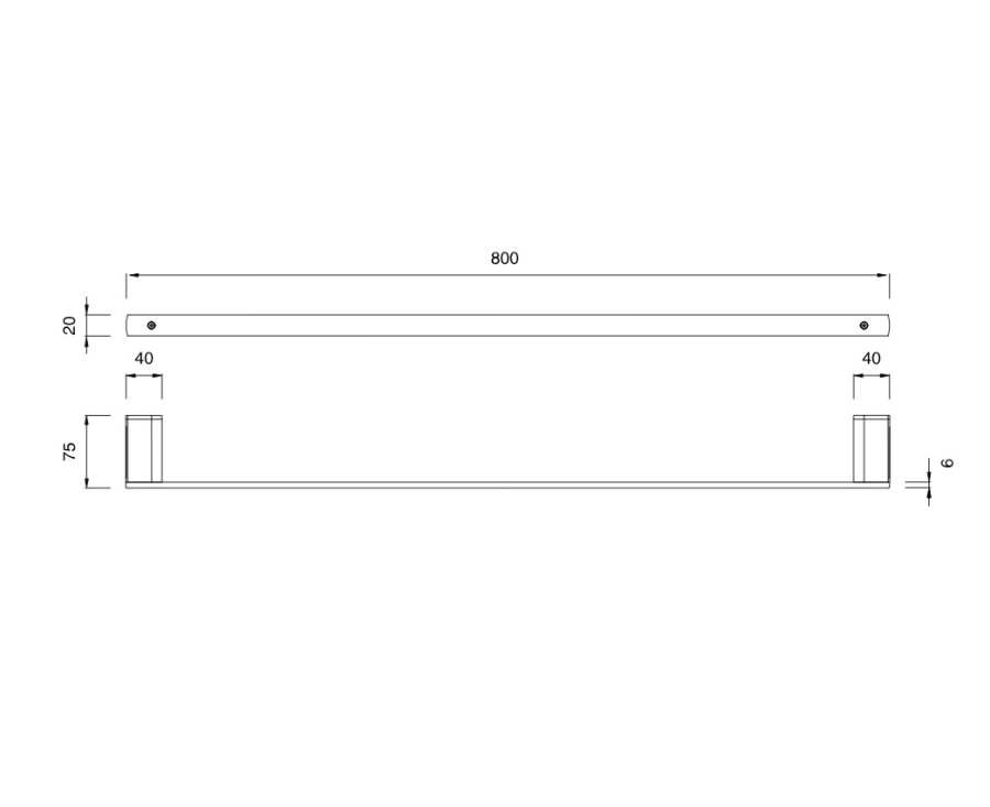 CEA DESIGN LUTEZIA LTZ118S WIESZAK NA&nbsp;RĘCZNIK 800MM , STAL NIERDZEWNA SATYNA
