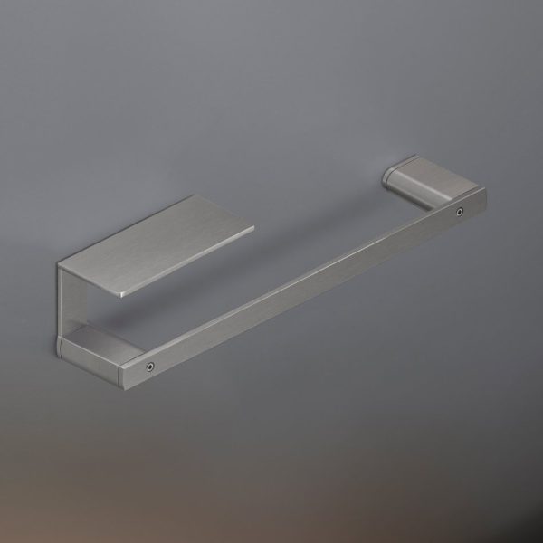 CEA DESIGN LUTEZIA LTZ119S WIESZAK NA&nbsp;RĘCZNIK 400MM Z&nbsp;PÓŁKĄ WIELOFUNKCYJNĄ PO&nbsp;LEWEJ STRONIE , STAL NIERDZEWNA SATYNA