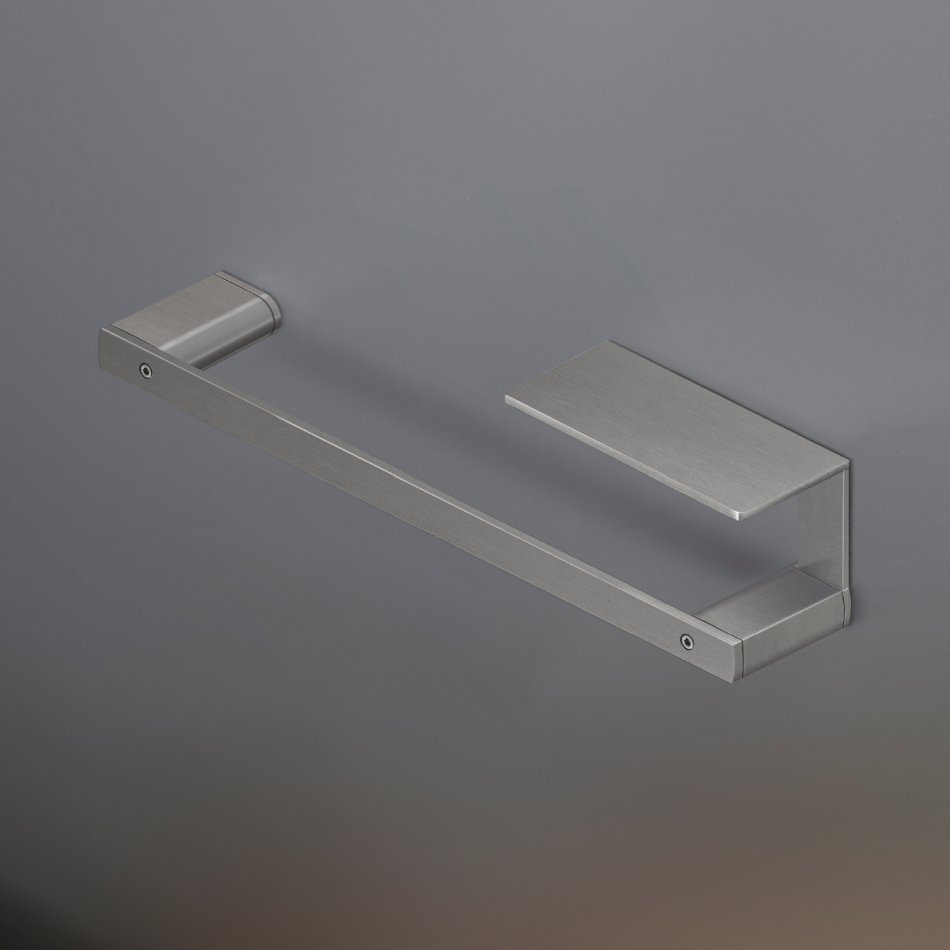 CEA DESIGN LUTEZIA LTZ120S WIESZAK NA&nbsp;RĘCZNIK 400MM Z&nbsp;PÓŁKĄ WIELOFUNKCYJNĄ PO&nbsp;PRAWEJ STRONIE , STAL NIERDZEWNA SATYNA