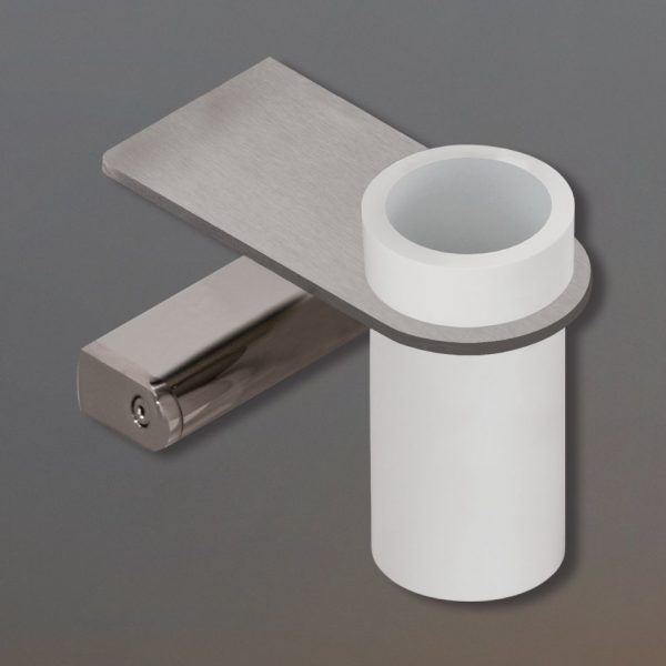 CEA DESIGN LUTEZIA LTZ123S PÓŁKA Z&nbsp;UCHWYTEM NA&nbsp;SZCZOTECZKĘ DO&nbsp;ZĘBÓW DELRIN , MONTAŻ PO&nbsp;LEWEJ STRONIE , STAL NIERDZEWNA SATYNA