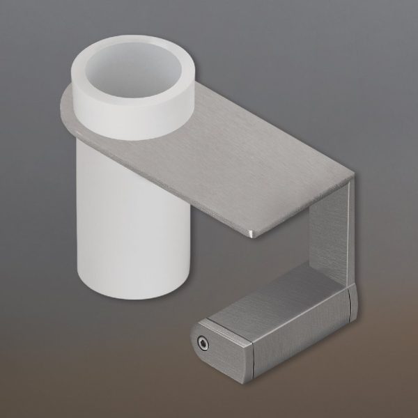 CEA DESIGN LUTEZIA LTZ124S PÓŁKA Z&nbsp;UCHWYTEM NA&nbsp;SZCZOTECZKĘ DO&nbsp;ZĘBÓW DELRIN , MONTAŻ PO&nbsp;PRAWEJ STRONIE , STAL NIERDZEWNA SATYNA