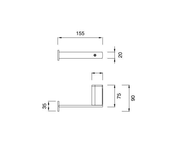 CEA DESIGN LUTEZIA LTZ130S UCHWYT NA&nbsp;PAPIER TOALETOWY , MONTAŻ PO&nbsp;PRAWEJ STRONIE , STAL NIERDZEWNA SATYNA