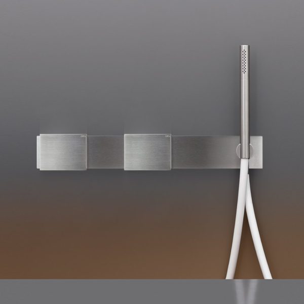 CEA DESIGN REGOLO REG11S ZESTAW 2 BATERII WANNOWO-PRYSZNICOWYCH , PODTYNKOWYCH , PROGRESYWNYCH , STAL NIERDZEWNA SATYNA