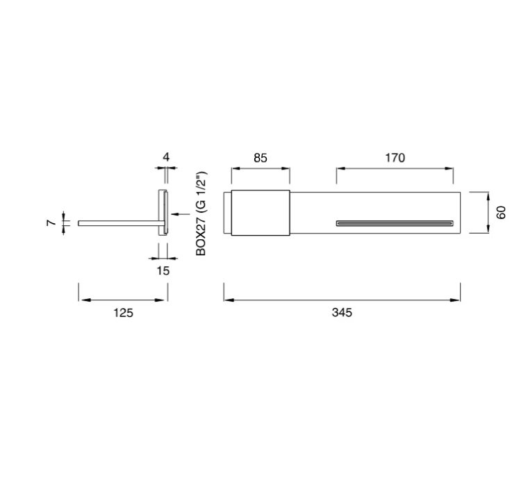 CEA DESIGN REGOLO REG15S BATERIA WANNOWA PODTYNKOWA , PROGRESYWNA , WYLEWKA KASKADOWA 125 MM , STAL NIERDZEWNA SATYNA