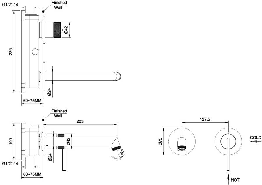 EMPORIA ORI 08012N BATERIA UMYWALKOWA PODTYNKOWA , 2 ROZETY , Z&nbsp;BOXEM , NIKIEL SZCZOTKOWANY