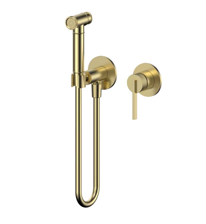 EMPORIA ORI 08021GN ZESTAW BIDETTA ŚCIENNA , 2 ROZETY , ZŁOTY SZCZOTKOWANY