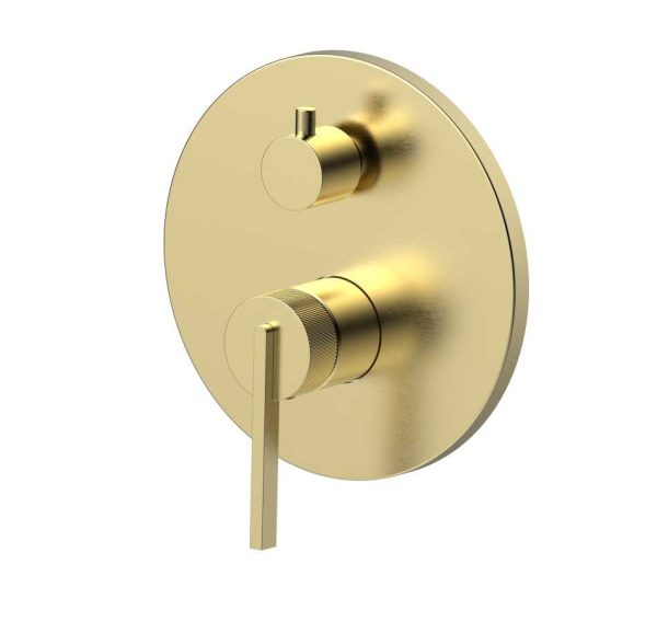 EMPORIA ORI 08042GN BATERIA WANNOWO-PRYSZNICOWA PODTYNKOWA , Z&nbsp;BOXEM 3-WYJŚCIOWYM , ZŁOTY SZCZOTKOWANY