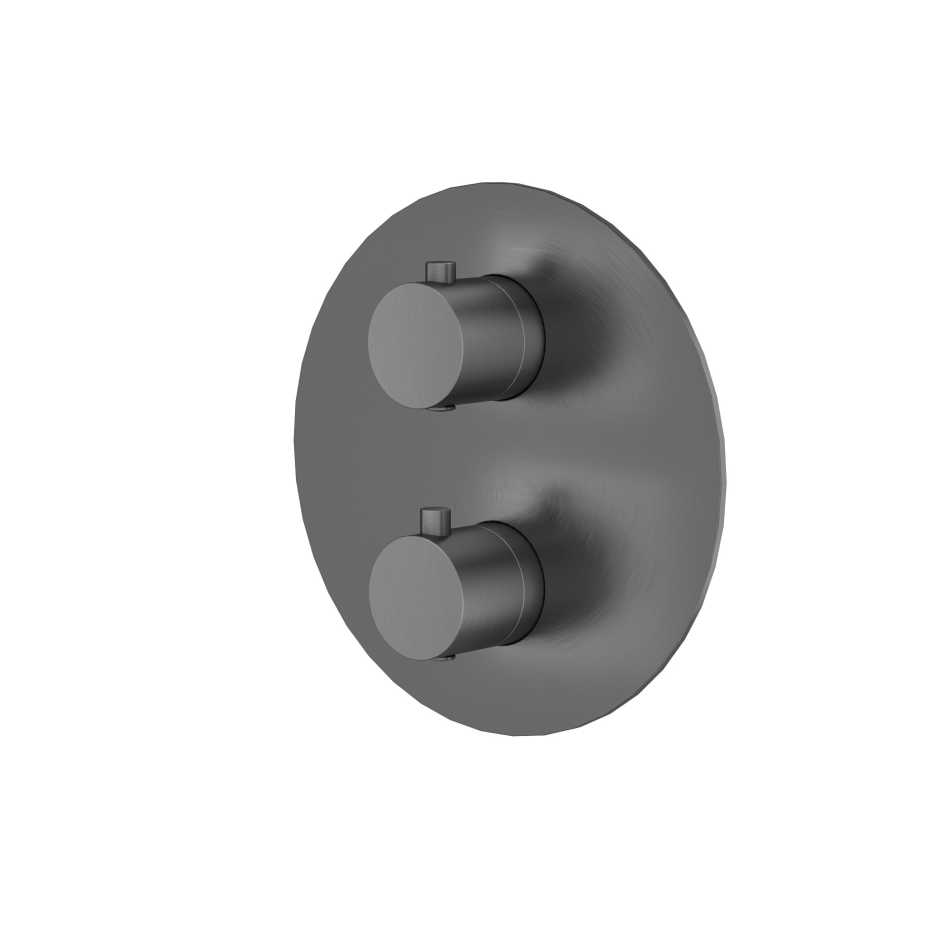 EMPORIA FLY 03043BN BATERIA WANNOWO-PRYSZNICOWA TERMOSTATYCZNA , PODTYNKOWA , Z&nbsp;BOXEM 2-WYJŚCIOWYM , GUN METAL