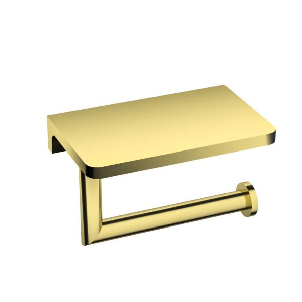 EMPORIA 5090GD UCHWYT NA&nbsp;PAPIER TOALETOWY Z&nbsp;PÓŁKĄ NA&nbsp;TELEFON , ZŁOTY