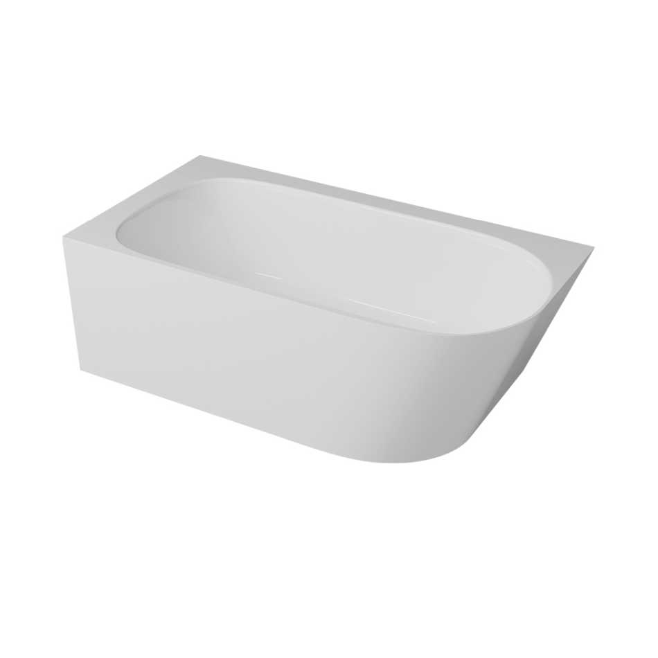 EMPORIA NUVIO-0003L WANNA WOLNOSTOJĄCA NAROŻNA LEWA 158X85 , BEZ&nbsp;ZINTEGROWANEGO PRZELEWU , SNOW WHITE