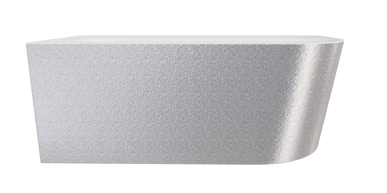 BESCO AVITA A-LINE GLAM #WAA-160ALSB SREBRNA 160 L + SYFON KLIK-KLAK BIAŁY Z&nbsp;PRZELEWEM SLIM