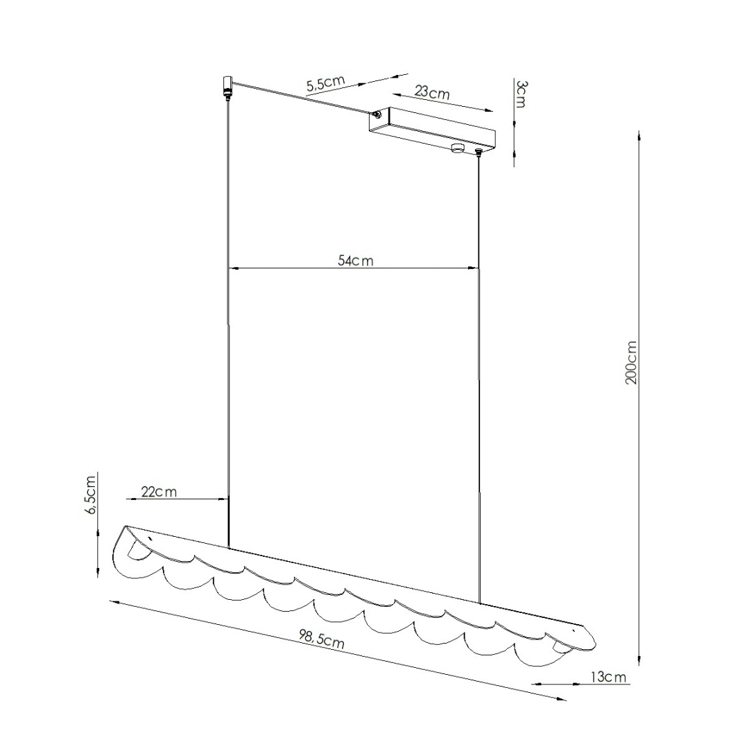 THORO LAMPA WISZĄCA TH.663 BISCUIT 100cm 3000K BIAŁA