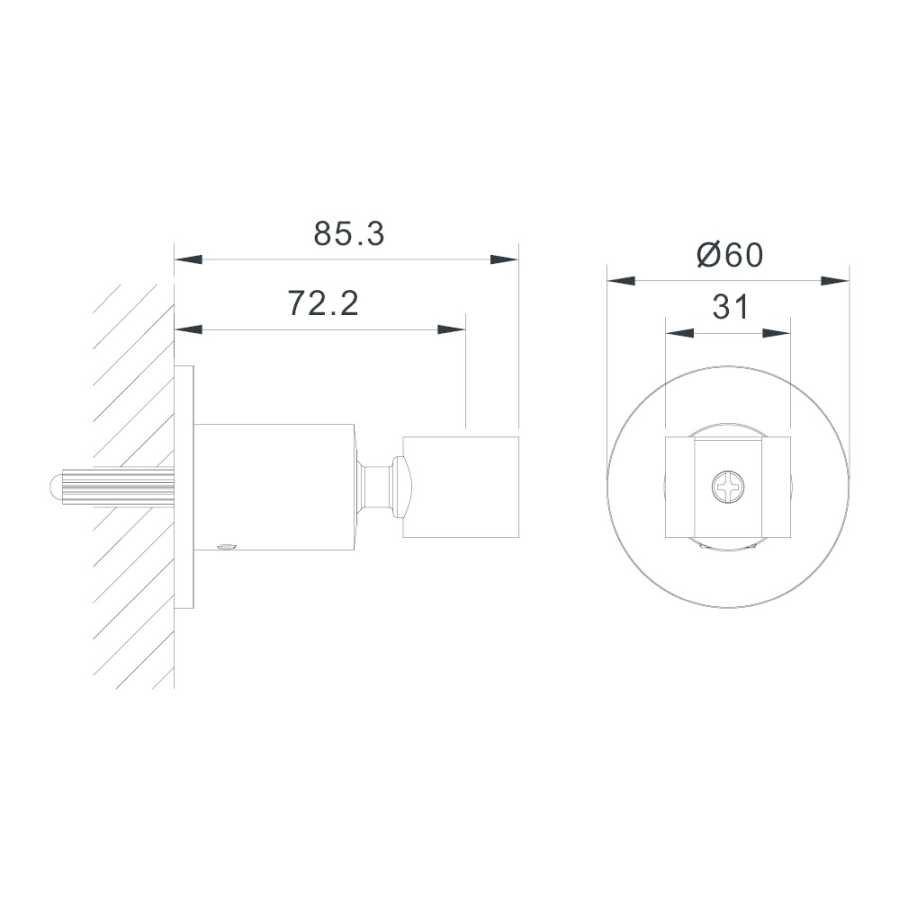 EMPORIA 04090GN-P UCHWYT NA&nbsp;SŁUCHAWKĘ PRYSZNICOWĄ , POWŁOKA PVD , ZŁOTO SZCZOTKOWANE