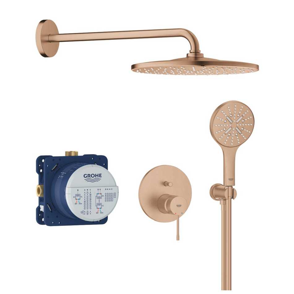 GROHE ESSENCE 25287DL0 ZESTAW PRYSZNICOWY PODTYNKOWY , BRUSHED WARM SUNSET